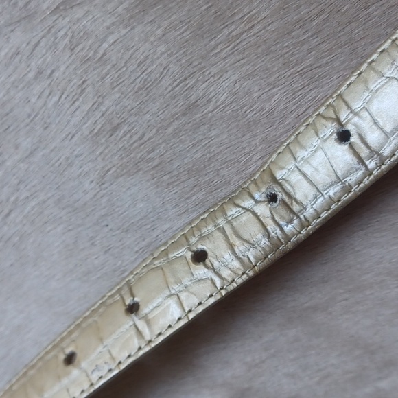 Leatherock  Belt With Gold Buckle